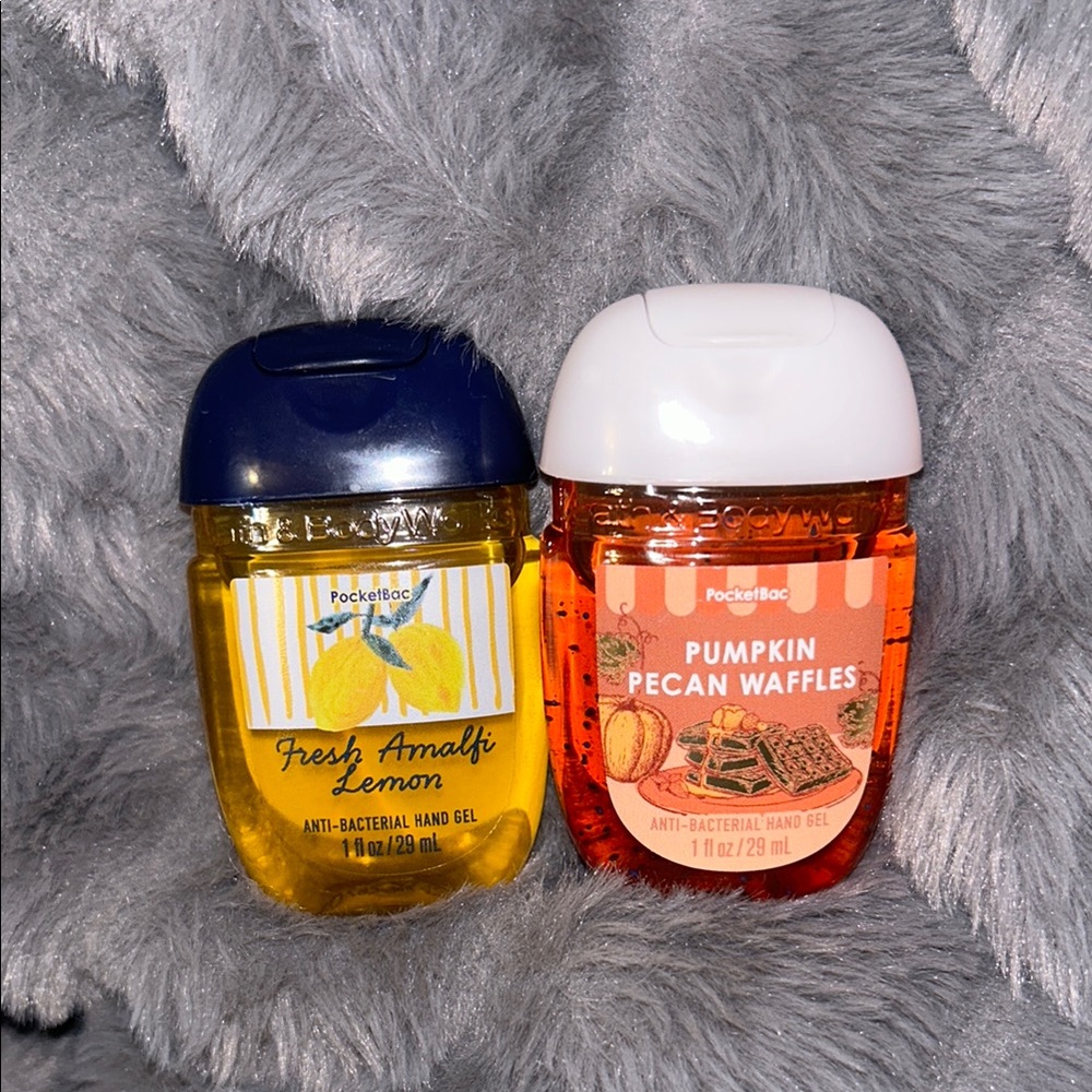 Bath & Body Works Fresh Amalfi Lemon and Pumpkin Pecan Waffles Hand Gels